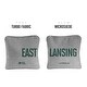 preview thumbnail 2 of 2, East Lansing Gray Dual Sided Cornhole Bags
