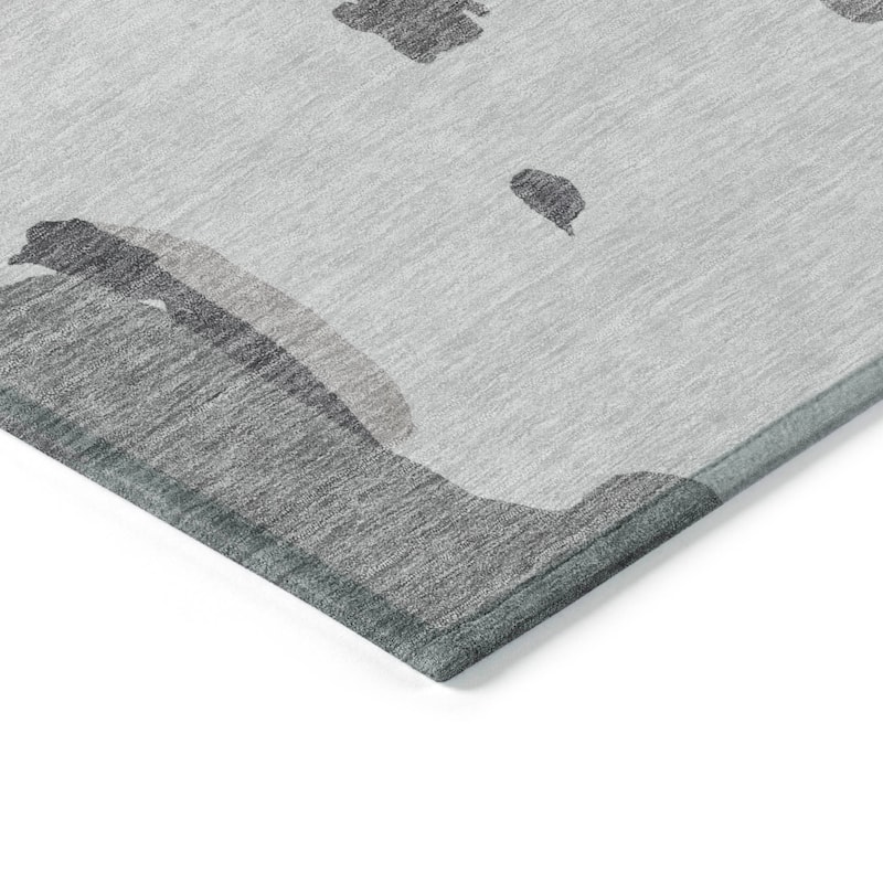 Machine Washable Indoor/ Outdoor Abstract Glam Chantille Rug