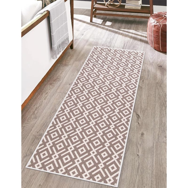 SussexHome Non-skid Ultra-thin Blended Runner Rug - 20" x 59"