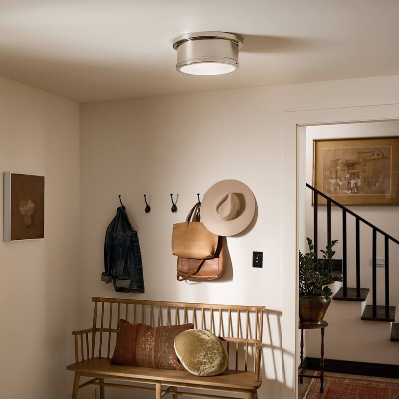 Kichler 52540 Serca 2 Light 14" Wide Flush Mount Drum Ceiling Fixture