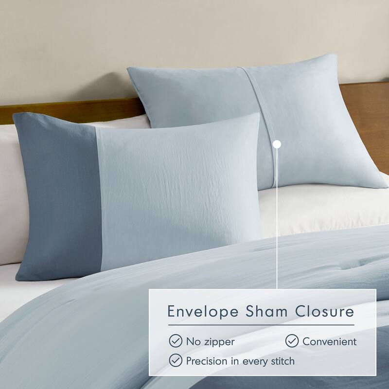 Chelsea Square Ayko Soft Washed Color Block Comforter Set