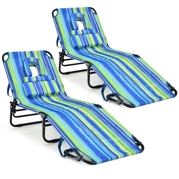 Gymax beach store lounge chair