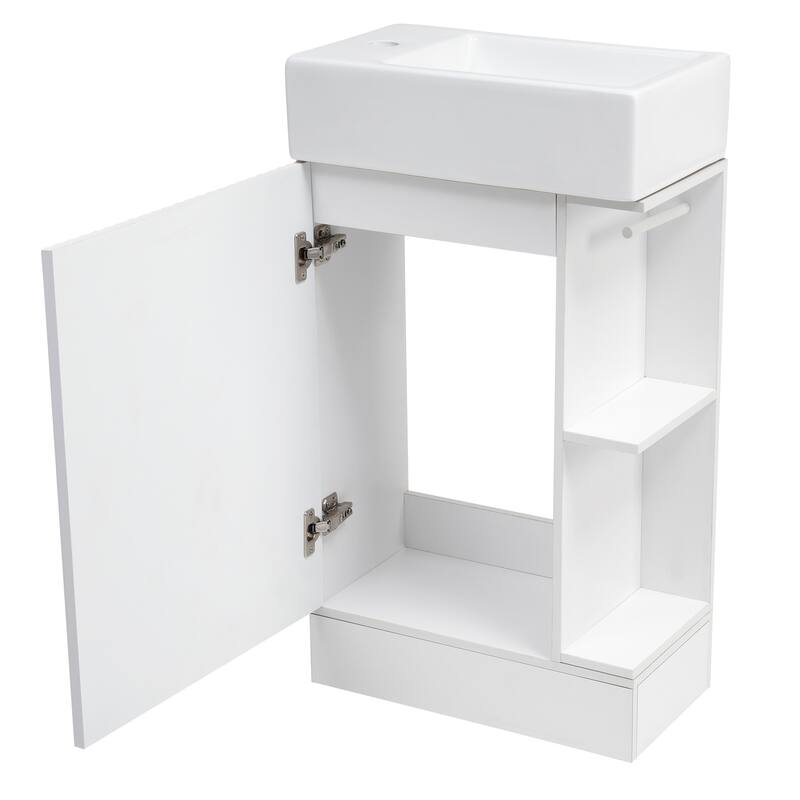 18.6" Bathroom Vanity with Sink, Bathroom Vanity Cabinet