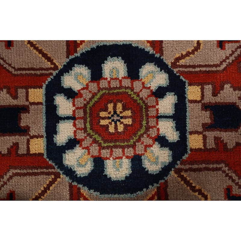 Medallion Ivory Oushak Oriental Area Rug Handmade Wool Carpet - 8'10" x 11'10"