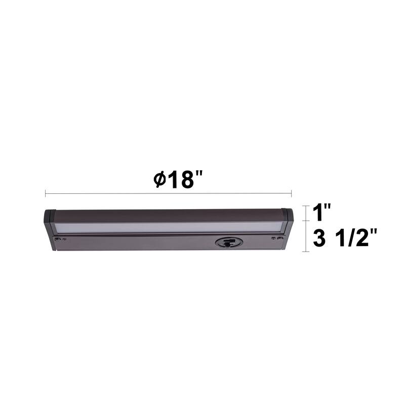 4-Pack Bronze Selectable 3000K/3500K/4000K Dimmable Integrated LED Under Cabinet Light