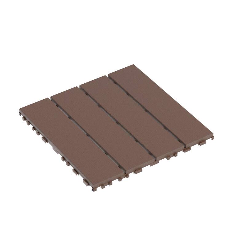 44 Pack Plastic Interlocking Deck Tiles 12"x12" Square Waterproof Outdoor Deck Tiles All Weather for Poolside Balcony Backyard