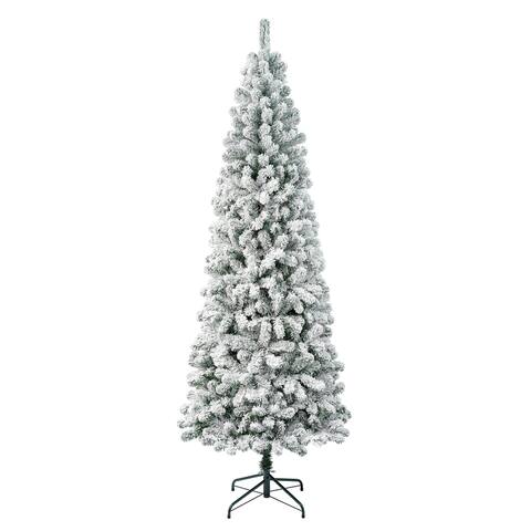 First Traditions 7.5 ft. Acacia Medium Flocked Tree - 7.5 ft
