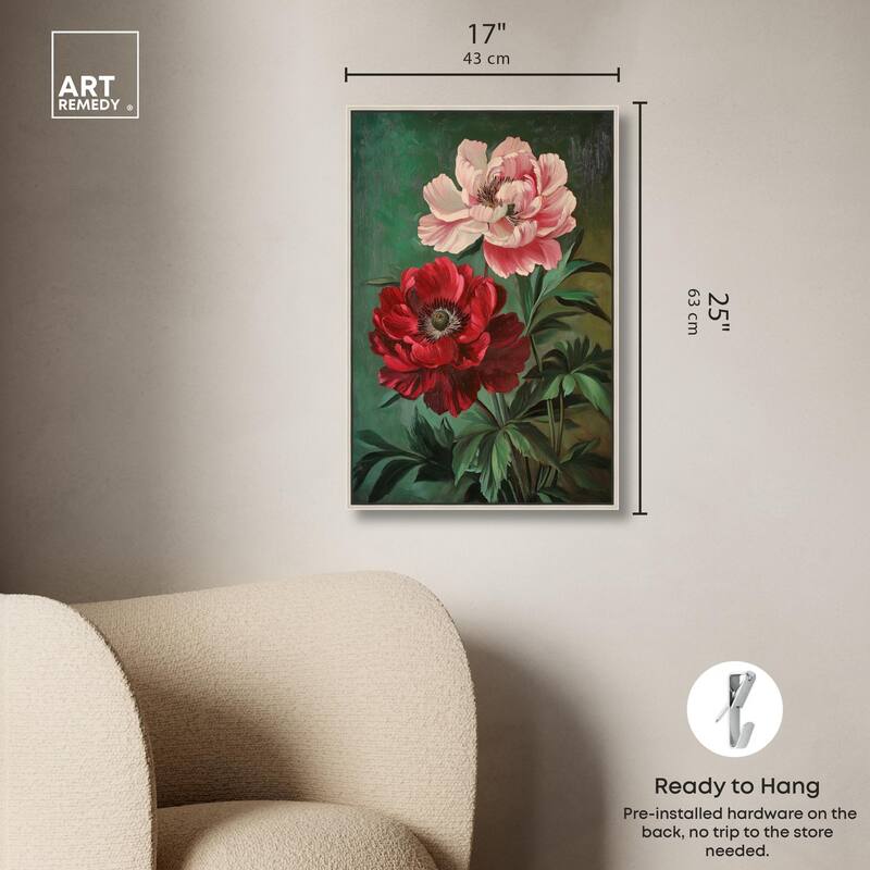 Symphony of Peonies Canvas by Art Remedy