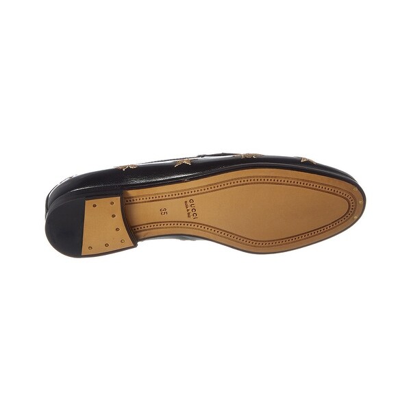 gucci jordaan star & bee leather loafer