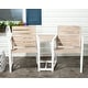 preview thumbnail 1 of 3, SAFAVIEH Outdoor Jovanna White and Oak Bench - 61.8" x 27.6" x 33.5"