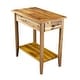 preview thumbnail 14 of 23, Porch & Den Holly Hill Solid Acacia Recliner End Table Natural