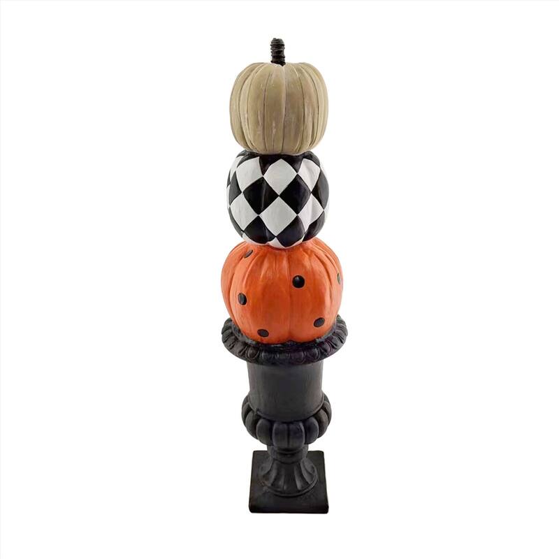 Haunted Hill Farm 52-in. Stacked Pumpkins in Urn Decoration