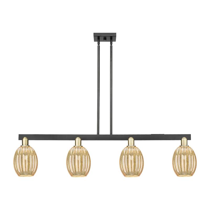 Innovations Lighting 716-4I-12-48 Preston Linear Preston 4 Light 48" - Black Antique Brass / Mercury