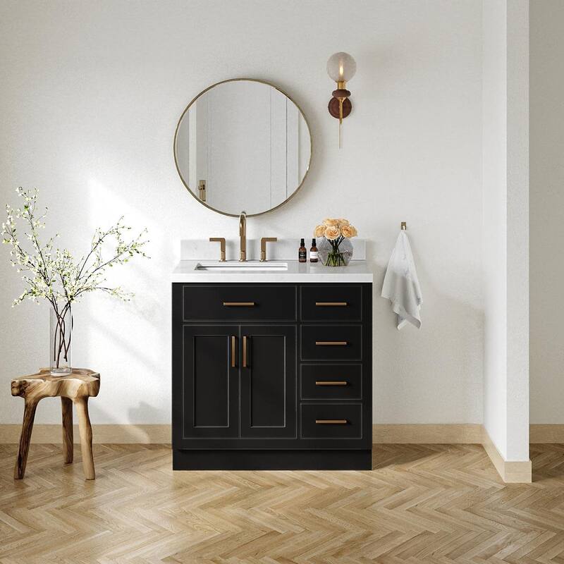 Ariel T036SLCQRVO Hepburn 36" Free Standing Single Basin Vanity Set
