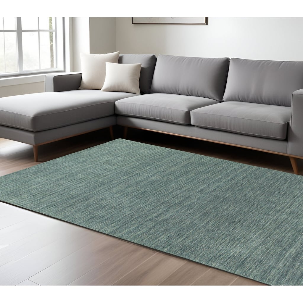 HomeRoots Solid Color Modern Rectangle Area Rug