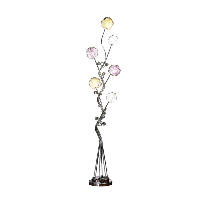 Aluminum Led Zeus Metal Floor Lamp - Silver