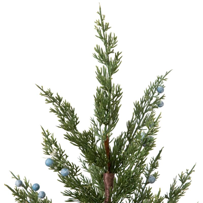Potted Pine Blueberry Artificial Christmas Tree - 23" - Unlit