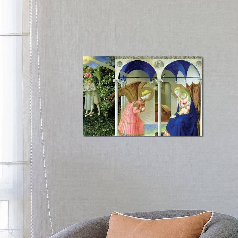 iCanvas "The Annunciation, Convent of Santo Domenico in Fiesole, 1426 (Museo del Prado)" by Fra Angelico Canvas Print - 18x26x1.5