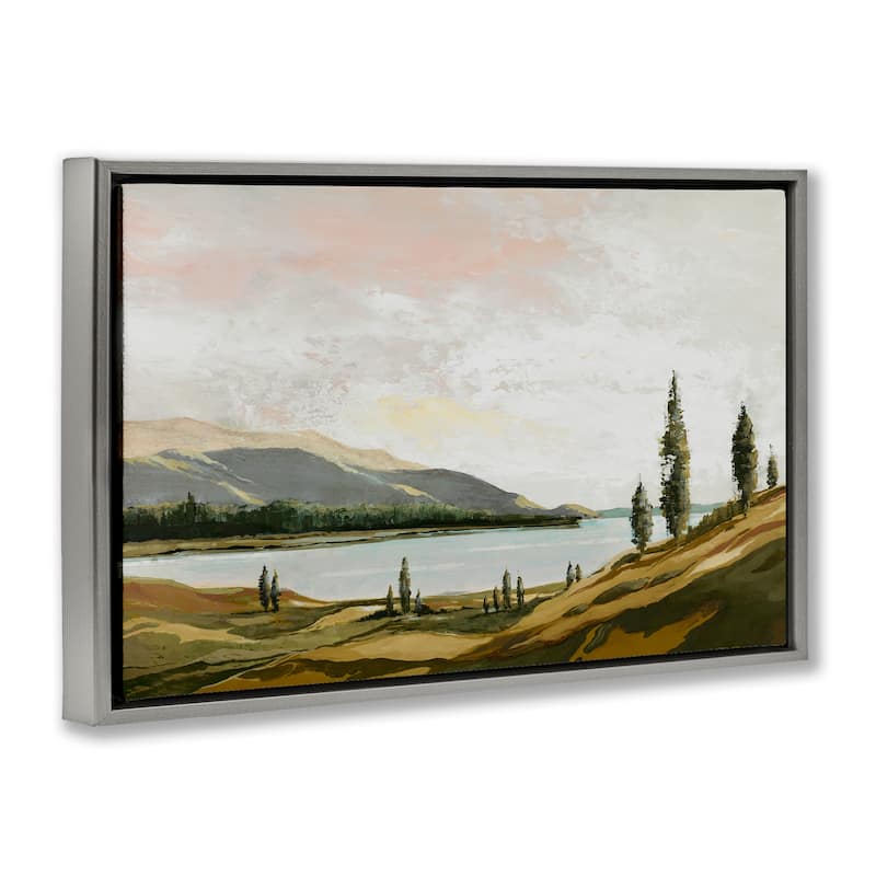 Stupell Calm Scenic Landscape Framed Floater Canvas Wall Art Design By Max Maxx