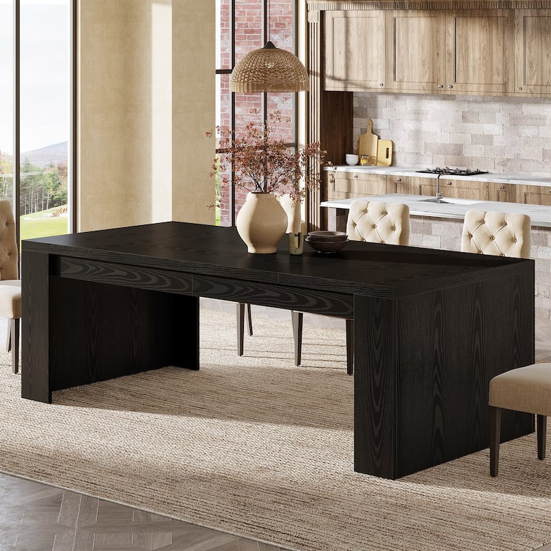 Large Dining Table, Wood Kitchen Table, Living Room Family Gathering Table Accent Dining Table