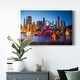 preview thumbnail 6 of 6, Downtown Chicago At Night Premium Gallery Wrapped Canvas - Ready to Hang