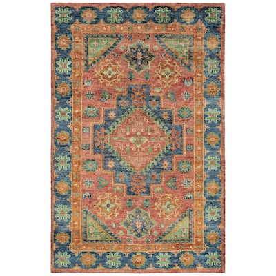 Atiqa Collection Multi Rectangle Indoor Area Rug