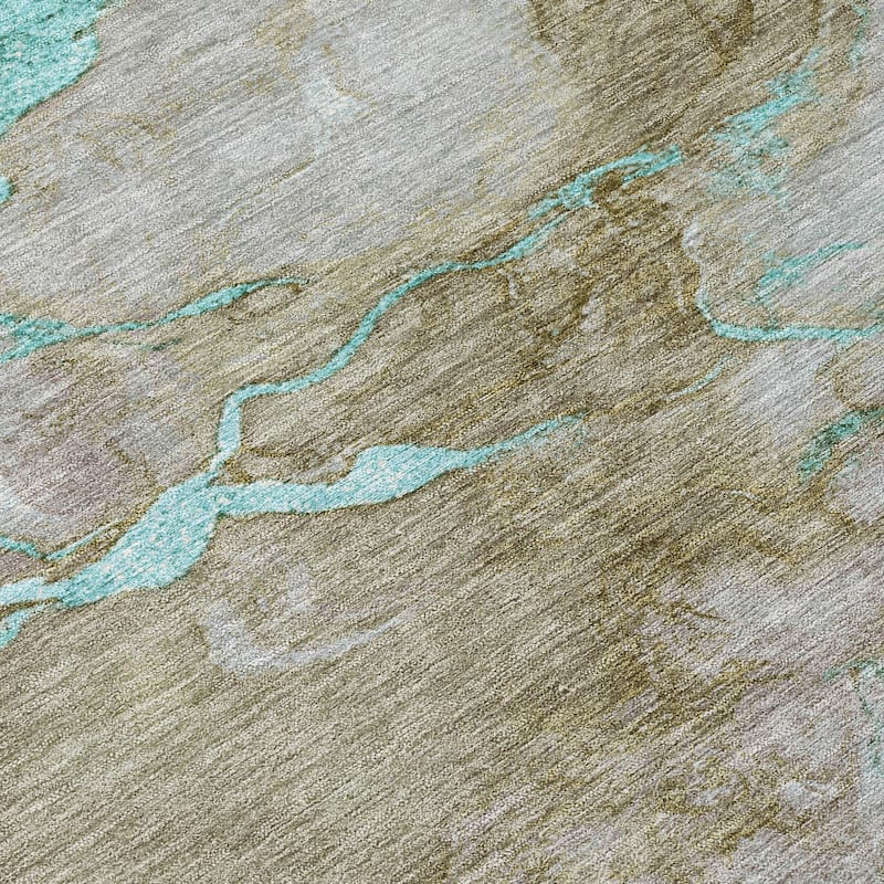 HomeRoots Abstract Transitional Rectangle Outdoor Rug