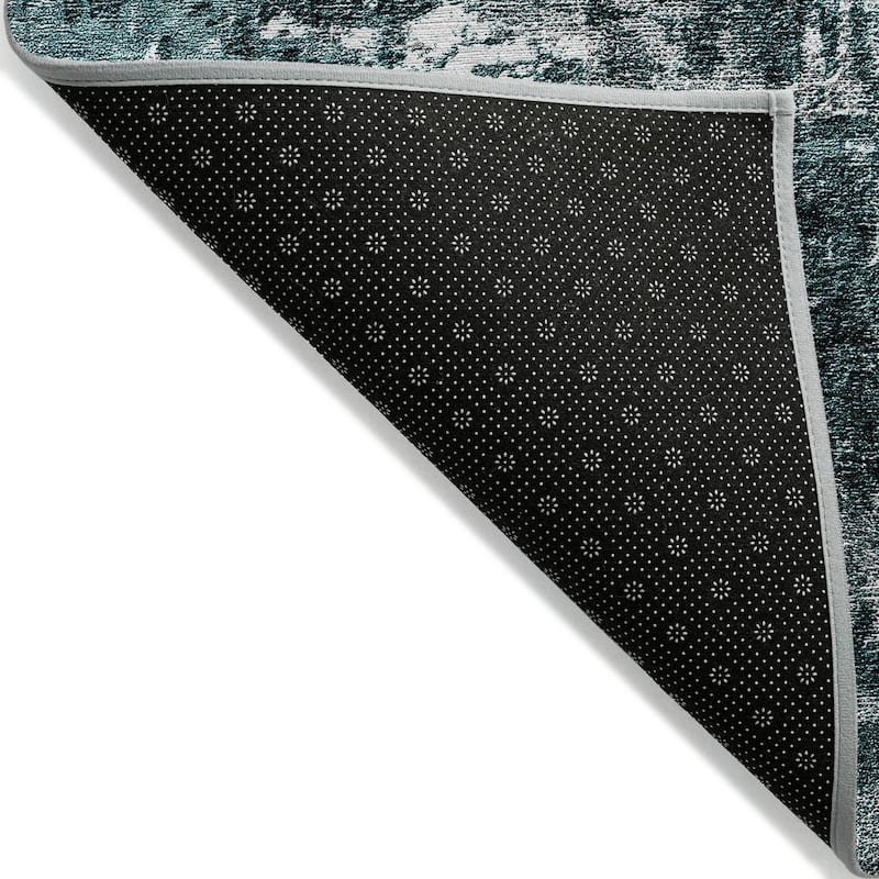 Machine Washable Indoor/ Outdoor Chantille Abstract Contemporry Rug