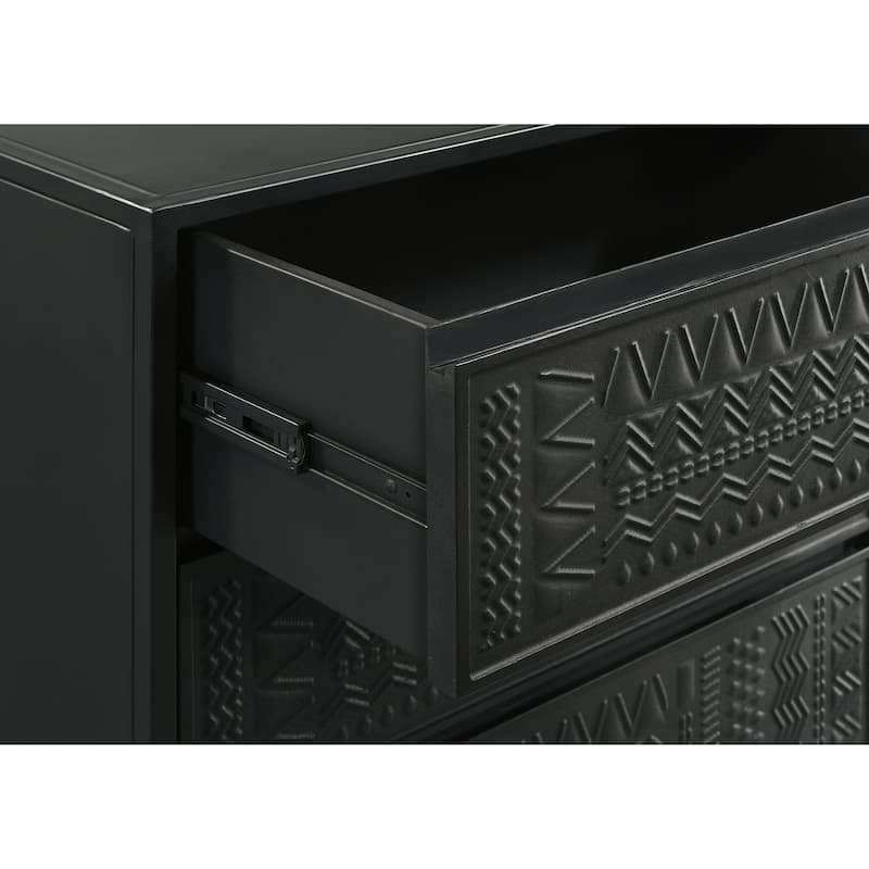 Alcoa 3-drawer Multi-Purpose Tall Accent Cabinet Black