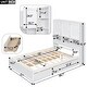 preview thumbnail 18 of 16, Full Size Platform Bed with Storage Headboard and 4 Drawers