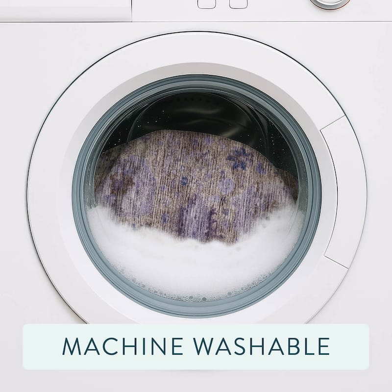 Machine Washable Indoor/ Outdoor Vintage Traditional Chantille Rug