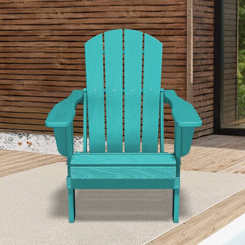 Foldable HDPE Adirondack Chair with Dual Cup Holders