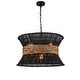 preview thumbnail 17 of 15, Umber 4-Light Modern Natural Rattan Pendant Ceiling Fixture Coastal Nautical Chandelier