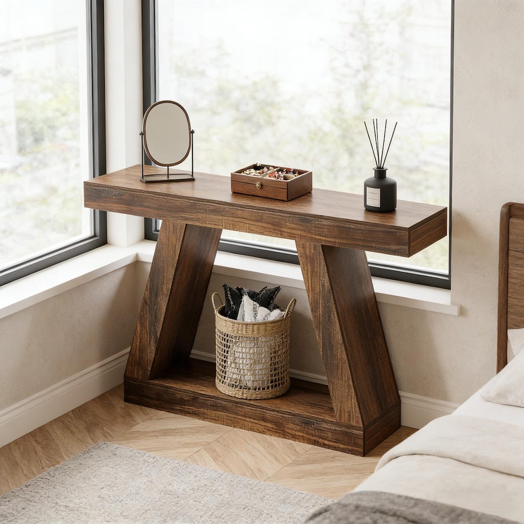 Vintage Two-Tier Storage Couch Table