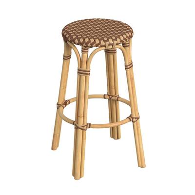Tobias Rattan Round Bar Stool