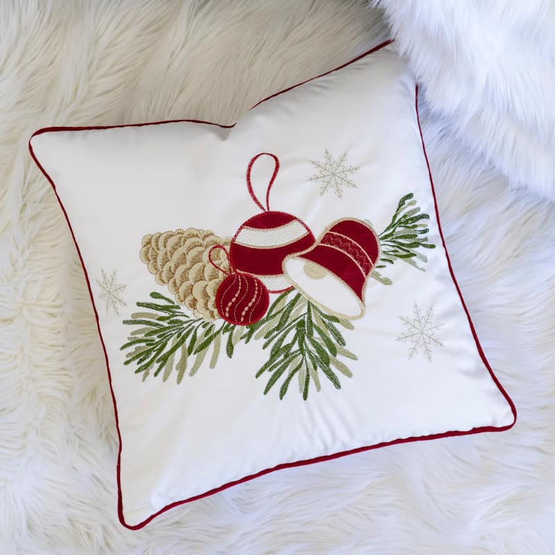 White Christmas Throw Pillow