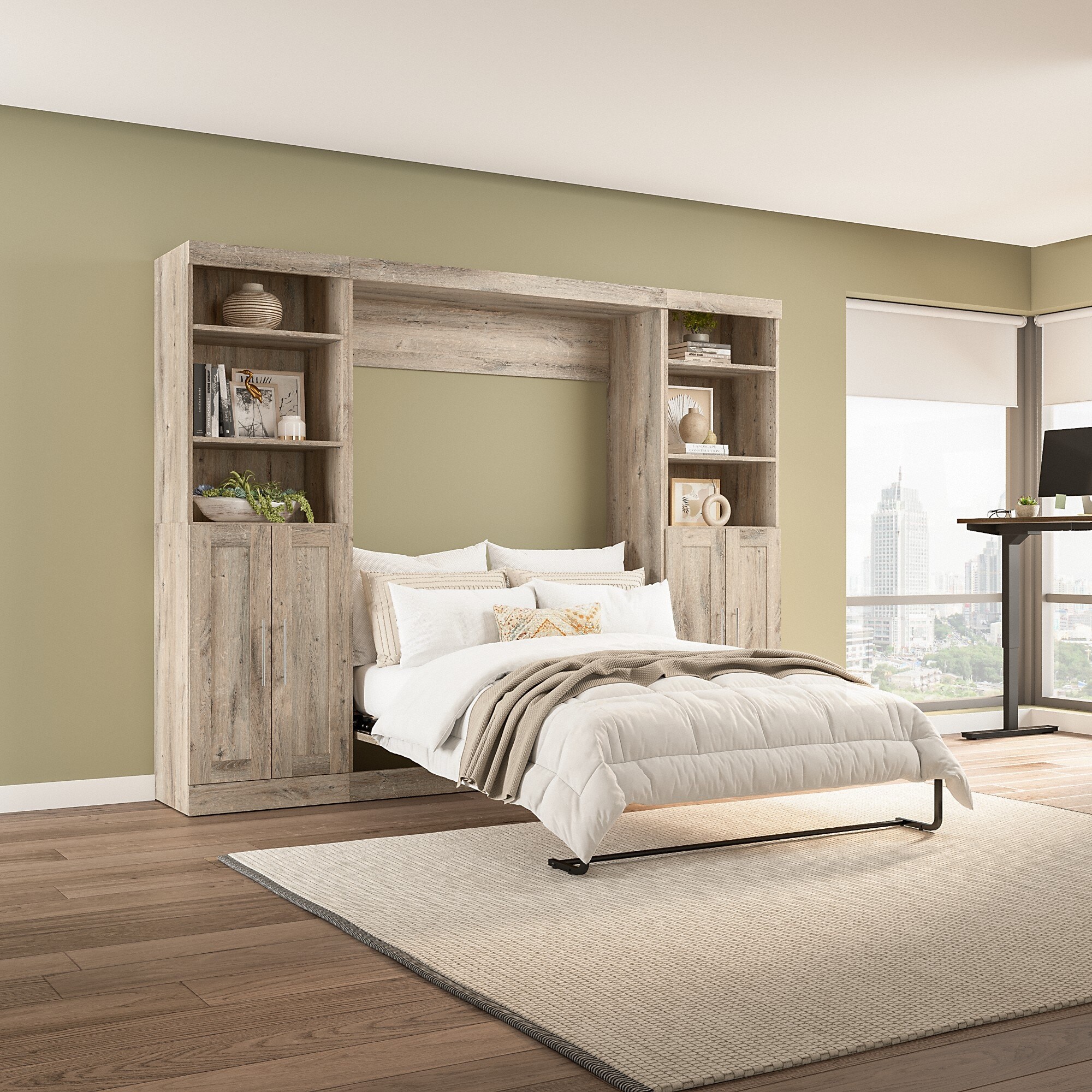 Twin over full online murphy bed
