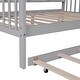 preview thumbnail 14 of 45, Wooden Full Size House Bed with Trundle,Kids Bed with Shelf, Gray