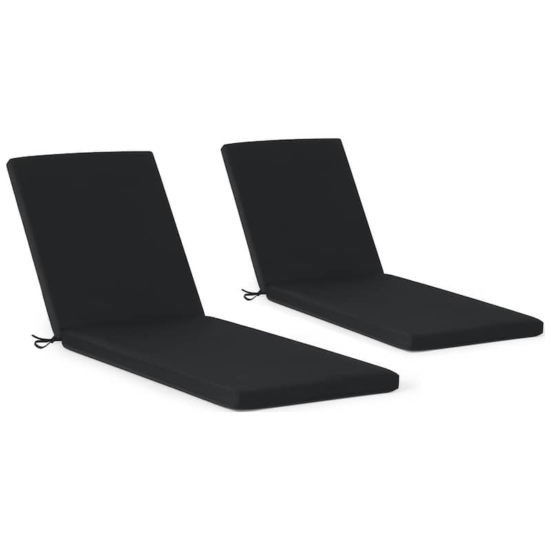 Polytrends Fading Free All Weather Outdoor Patio Chaise Lounge Cushions - (Set of 2)