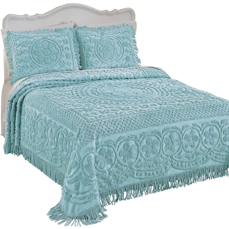 Calista Chenille Bedspread with Fringe Border