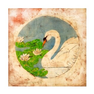 K.C. Grapes 'Swan Batik' Canvas Art - Bed Bath & Beyond - 39539062