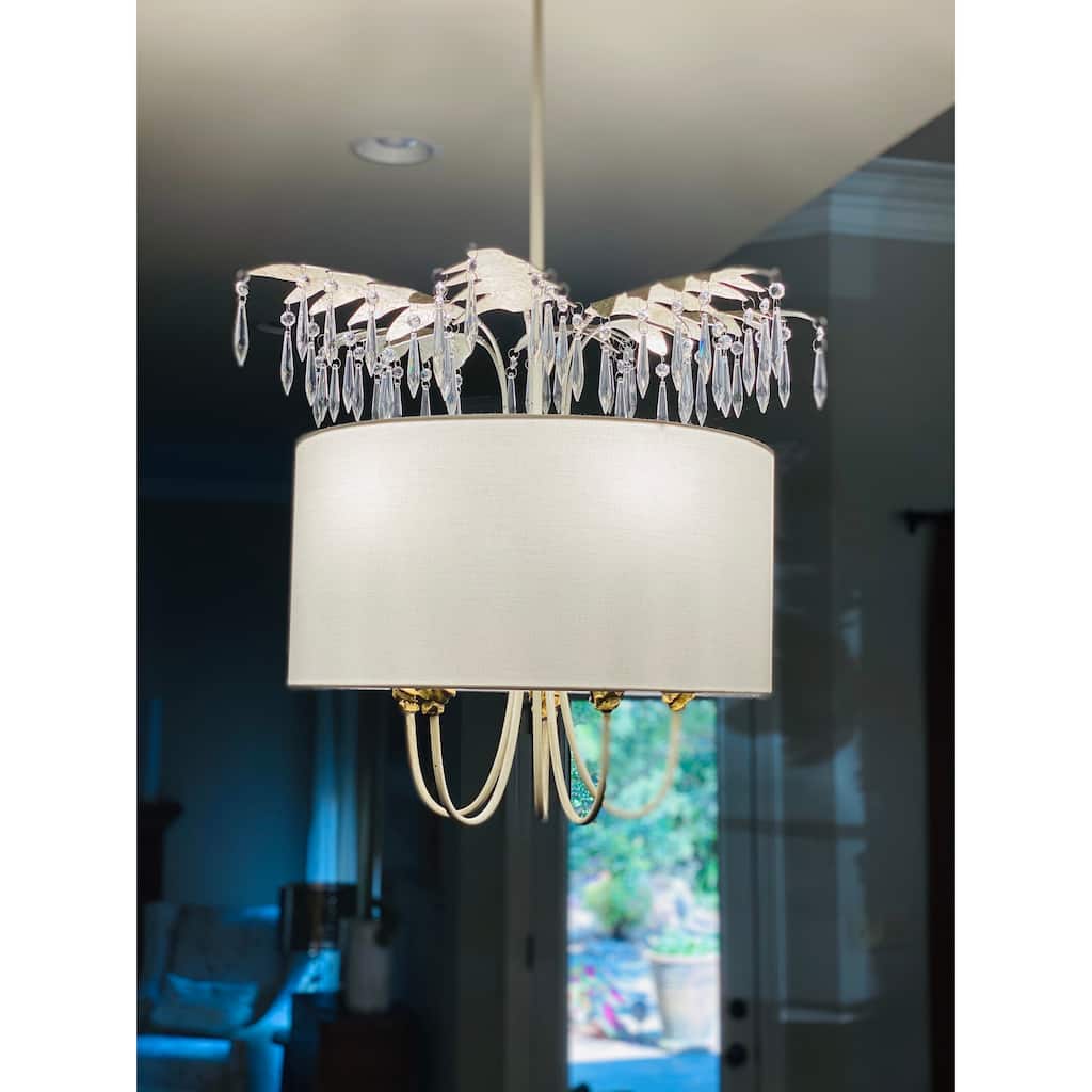 Whimsical French Chandelier Drum Shade by Lucas McKearn