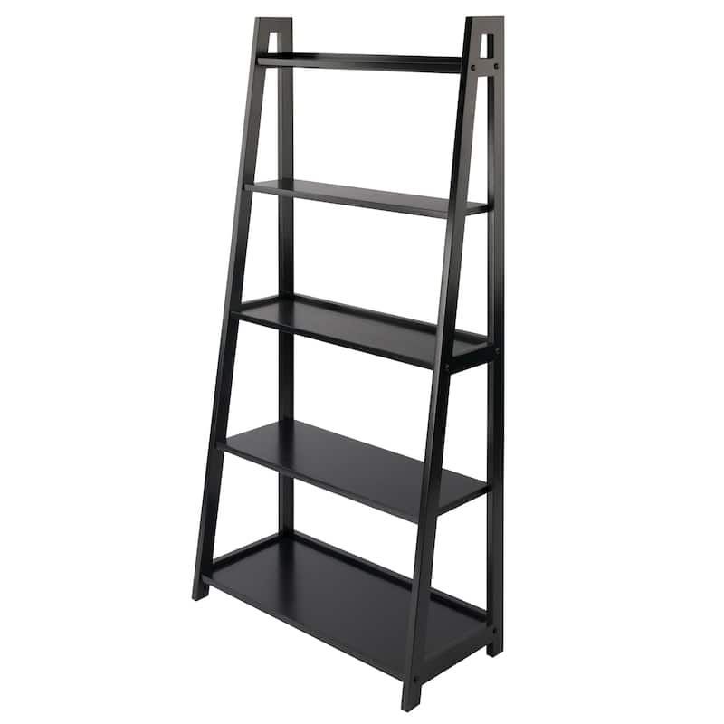 Adam 5-Tier A-Frame Shelf, Black - 27.87 x 12.99 x 58.03 inches