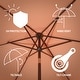 preview thumbnail 2 of 13, 9ft Tassel Patio Umbrella Auto-Tilt, Crank , by JONATHAN Y