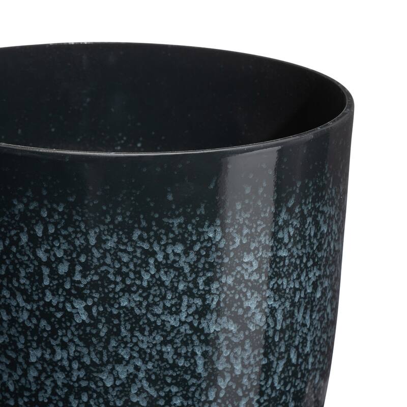 Glitzhome 17" H Set of 2 Eco-Friendly Faux Ceramic Gradient Turquoise Oversized Planter Plant Pot