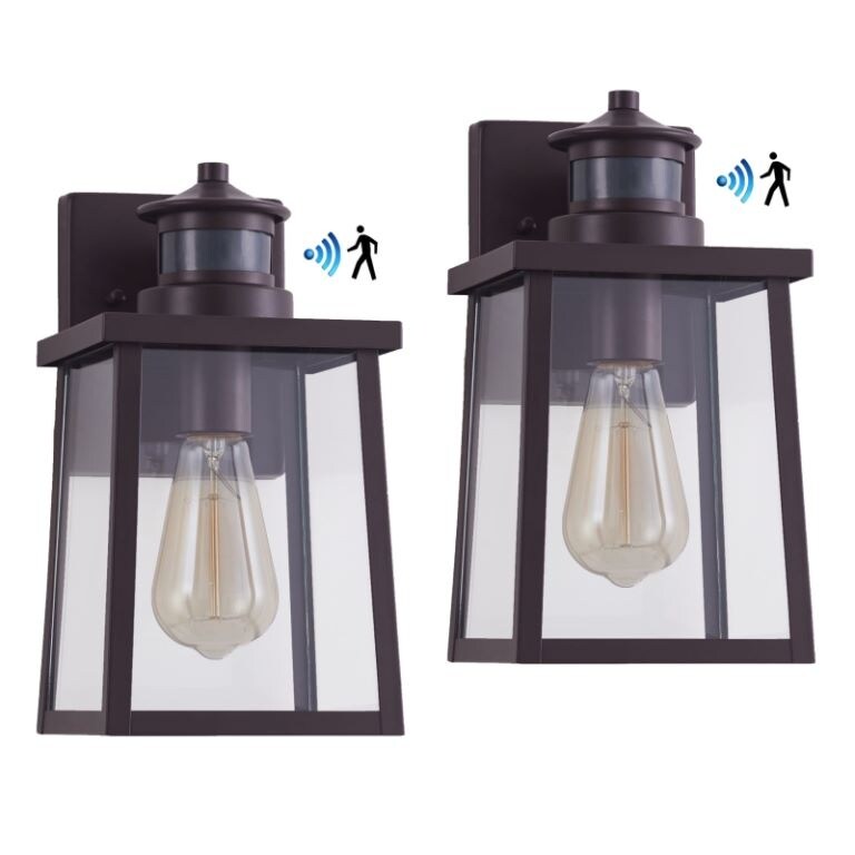 Oil rubbed bronze motion sensor light top