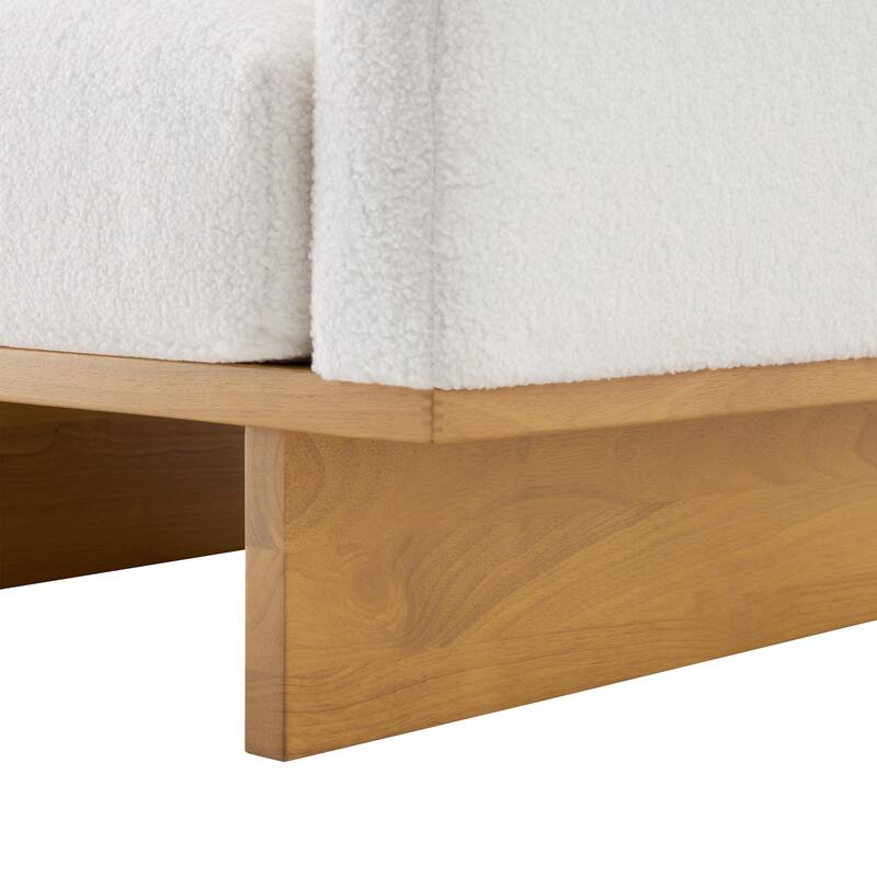 Christopher Knight Home - Modern Wooden Upholstered Accent Chair with Ergonomic Comfort