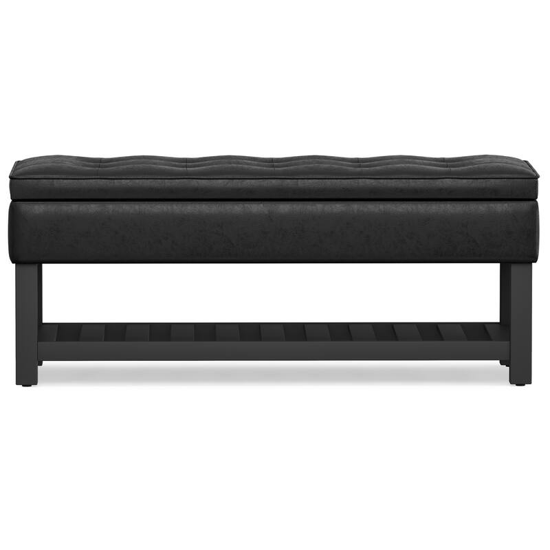 WYNDENHALL Essex 44 inch Wide Transitional Rectangle Ottoman Bench
