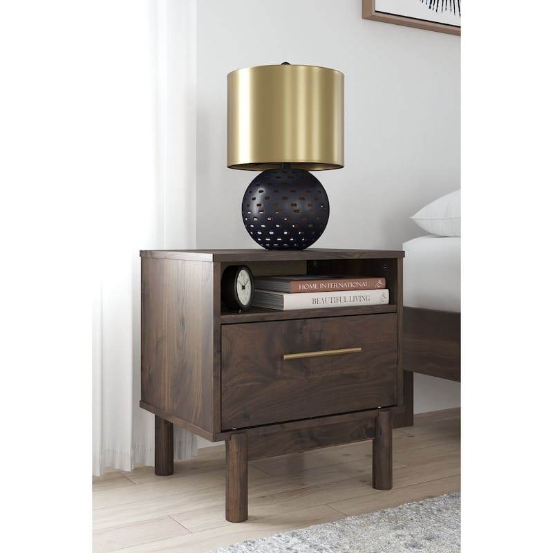 Calverson One Drawer Nightstand - Brown - 1-drawer