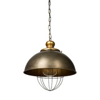 Dawson II Gold Metal Pendant Light - 16"W x 16"D x 17"H